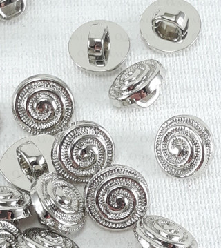 Guzik plastikowy 9mm/144szt srebrny  2902