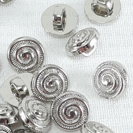 Plastic button 9mm/144pcs silver 2902
