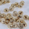 Plastic button 9mm/144pcs gold 2903