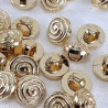 Plastic button 9mm/144pcs gold 2903