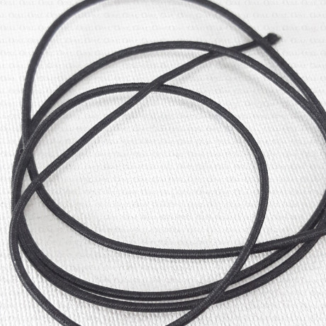 Round rubber 1.3mm/100m black 2905