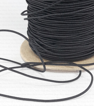 Round rubber 1.3mm/100m black 2905