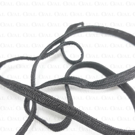 4mm / 400m black flat elastic 2607