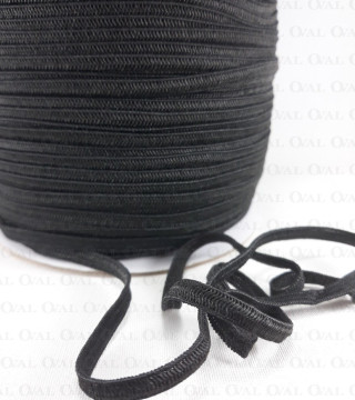 4mm / 400m black flat elastic 2607