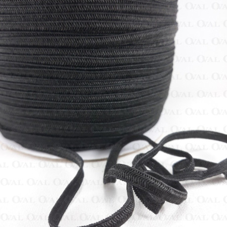 Guma 3mm /100m czarna,płaska 2607