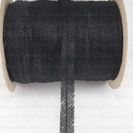 Shoe lacing tape 12mm/130m black 2916