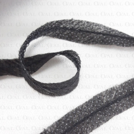 Shoe lacing tape 12mm/130m black 2916