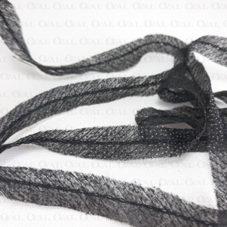 Shoe lacing tape 12mm/130m black 2916