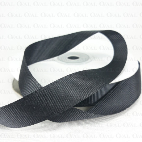 Taśma rypsowa 15mm/30yard czerń  2921