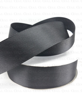 Taśma rypsowa 25mm/30yard czerń  2922