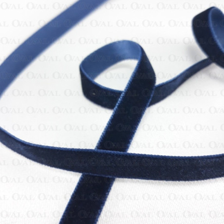 Velvet ribbon navy blue 9mm/30y 1914