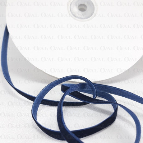 Velvet ribbon navy blue 6mm/25y 1917