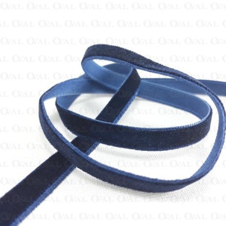 Velvet ribbon navy blue 6mm/25y 1917