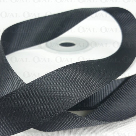 Taśma rypsowa 15mm/30yard czerń  2921