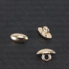 Metal button 5x11mm Pack of 10 or 288 pcs no. 1620