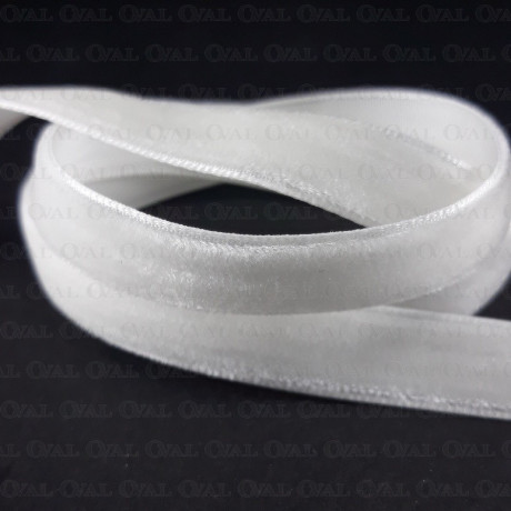 White velvet ribbon 6mm, 9mm, 10mm, 15mm / 1m 114