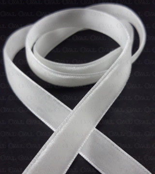 White velvet ribbon 6mm, 9mm, 10mm, 15mm / 1m 114