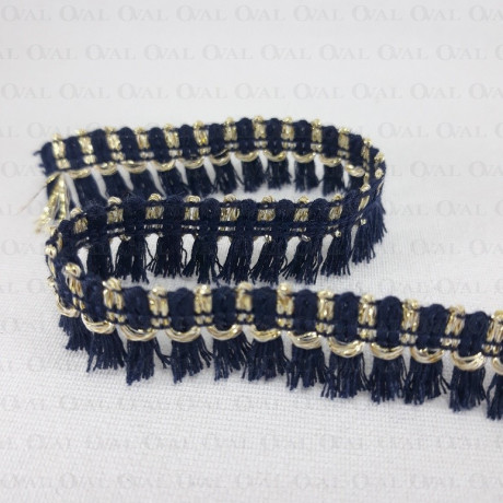 Taśma ozdobna frędzelki 15mm/1y lub 25y  granat  2929