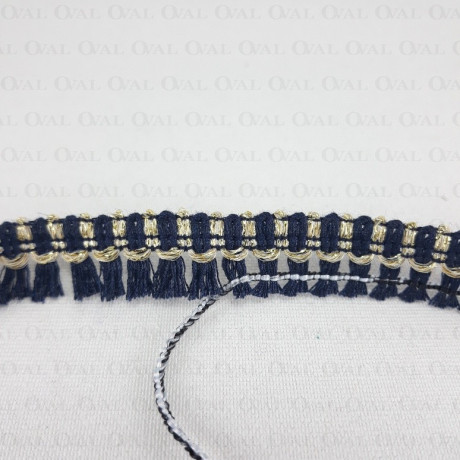 Taśma ozdobna frędzelki 15mm/1y lub 25y  granat  2929