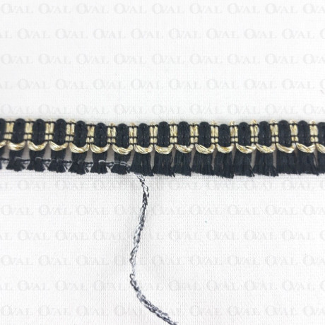 Decorative tape with black tassels 15mm/1y or 25y 2930
