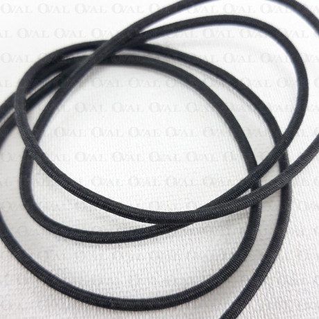 Guma okrągła  2mm/100m  czarna 2936