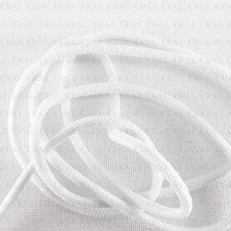 Round elastic 2mm/5m or 100m white 2938