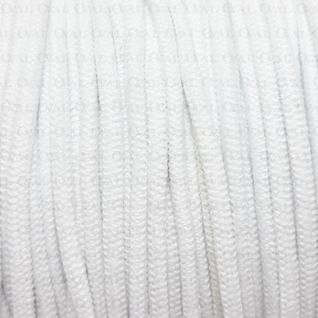 Round elastic 2mm/5m or 100m white 2938