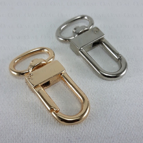 Carabiner 15mm gold and silver 773