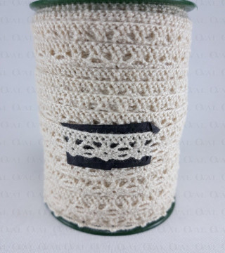 Ecru cotton lace 9mm / 1 or 25m 332