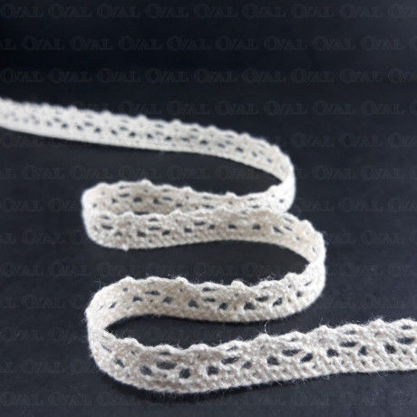 Ecru cotton lace 9mm / 1 or 25m 332