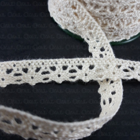 Ecru cotton lace 9mm / 1 or 25m 332