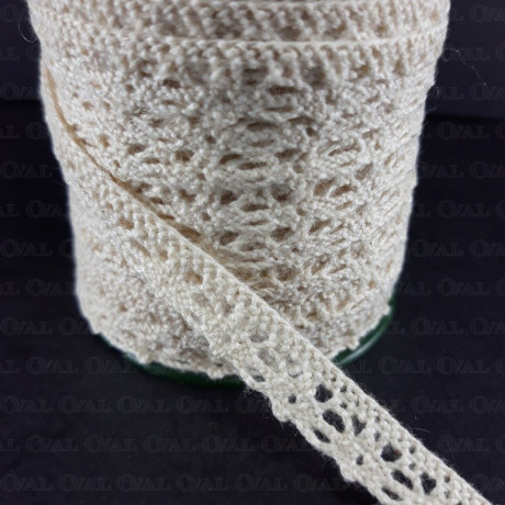 Ecru cotton lace 9mm / 1 or 25m 332