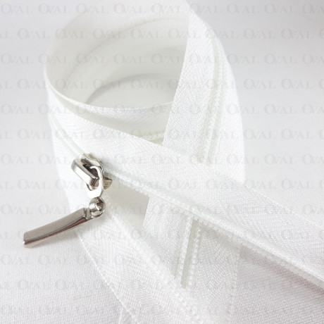 Separating zips 70 cm white, black, navy 1969