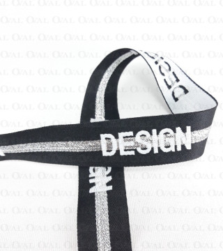 Taśma z napisami haftowana 25mm/10m 2214