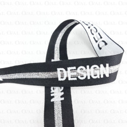 Taśma z napisami haftowana 25mm/10m 2214 Taśma z napisami haftowana 25mm/10m 2214