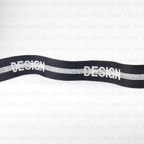 Embroidered ribbon with lettering 25mm/1m or 10m 2214