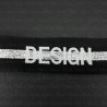 Embroidered ribbon with lettering 25mm/1m or 10m 2214