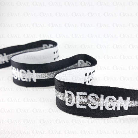 Solidna Taśma z napisami haftowana 25mm/10m 2214