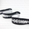 Embroidered ribbon with lettering 25mm/1m or 10m 2214