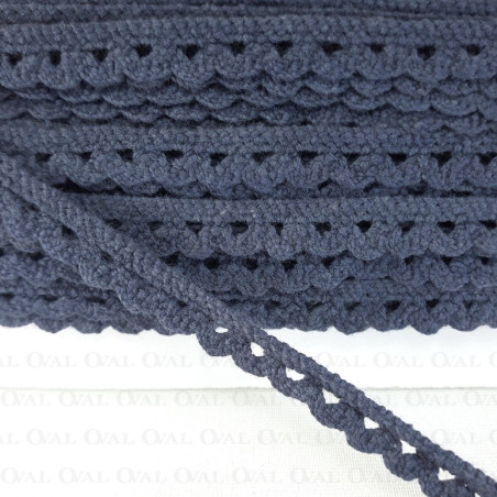 Cotton lace 11mm/1 or 25 yards navy blue 2950
