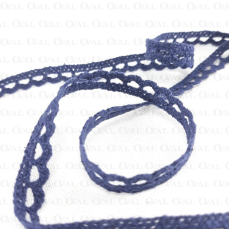 Cotton lace 8mm/1 or 25 yards navy blue 2951