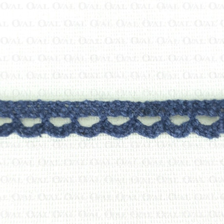 Koronka bawełniana 8mm/1 lub 25yard  granat 2951