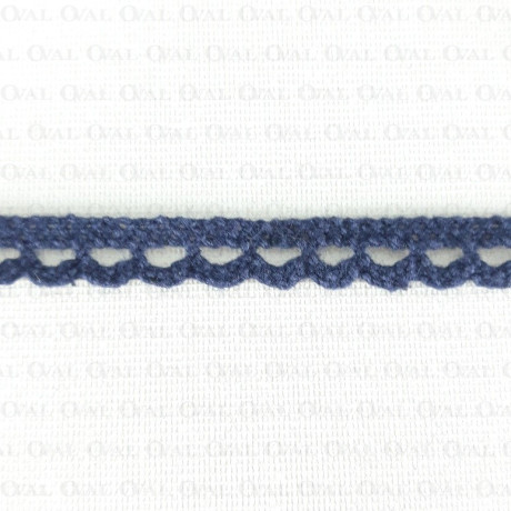 Koronka bawełniana 8mm/1 lub 25yard  granat 2951