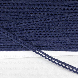 Koronka bawełniana 8mm/1 lub 25yard granat 2951 Koronka bawełniana 8mm/1 lub 25yard granat 2951