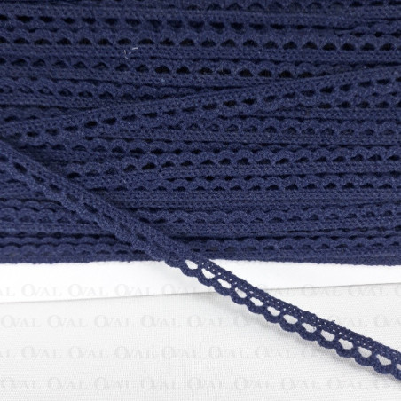 Cotton lace 8mm/1 or 25 yards navy blue 2951