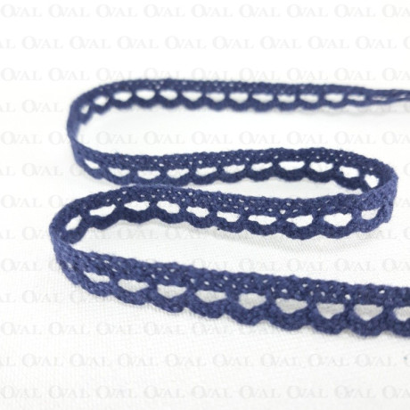 Koronka bawełniana 8mm/1 lub 25yard  granat 2951