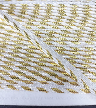 Lamówka -wypustka biało złota Pakiet 5m  440