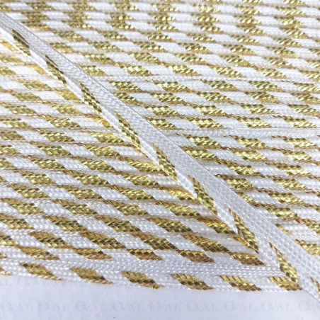 Piping – 3 mm / 4.5 m white and gold 440