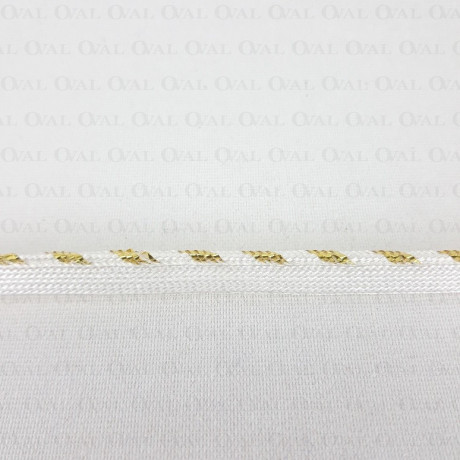 Piping – 3 mm / 4.5 m white and gold 440