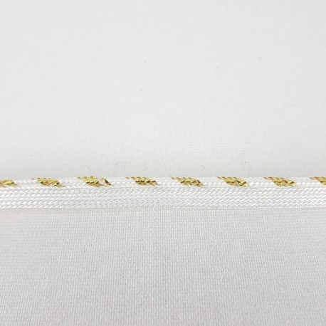 Lamówka -wypustka biało złota Pakiet 5m 440 - 13686